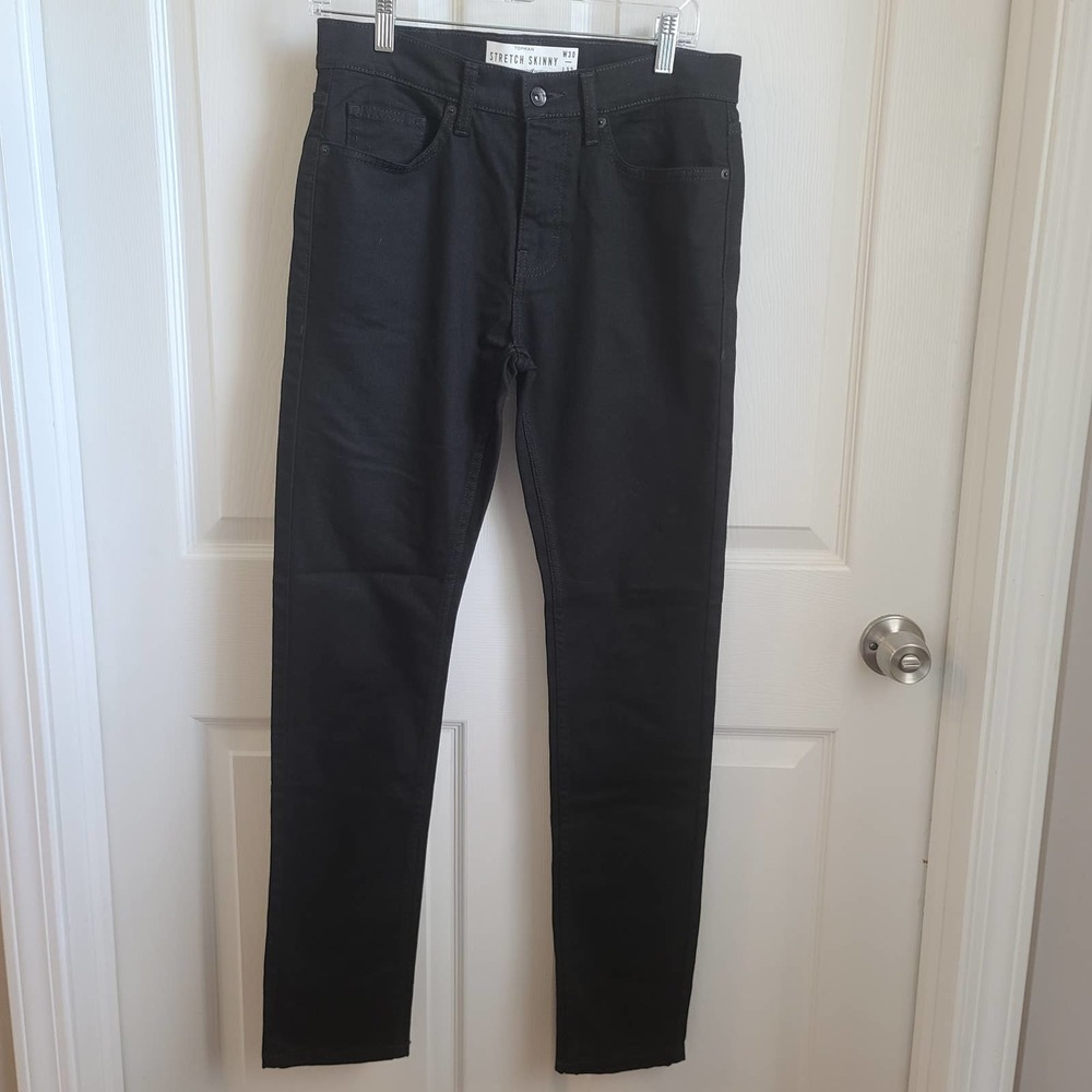 Topman Men's Skinny Stretch Jeans in Black 30x32